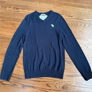 Abercrombie & Fitch Dark Blue V-Neck Sweater